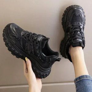 casual running shoes breathable heightening women's sports shoes